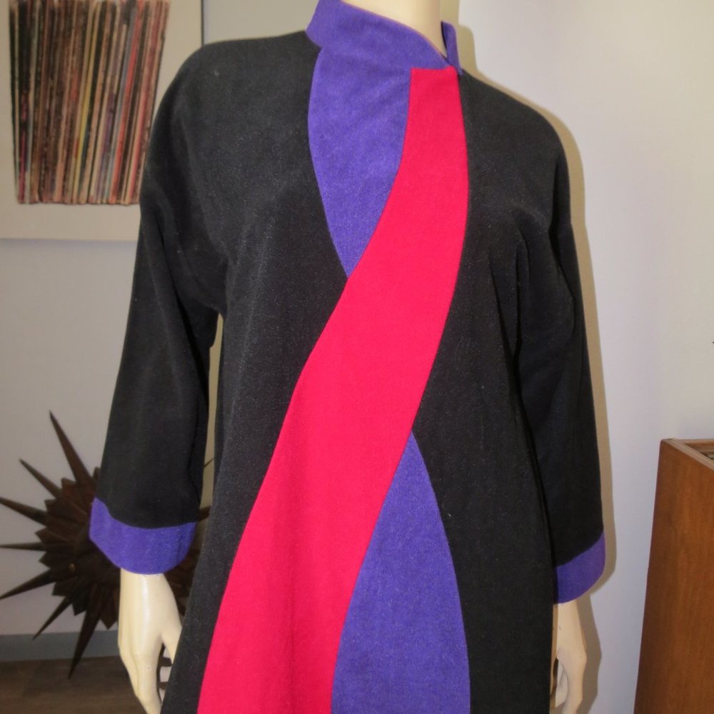 Vintage Vanity Fair Loungewear Velour Caftan House Dress Robe - Picture 3 of 8